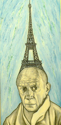 Пикассо-Король Парижа_ДВП масло, соьственность автора